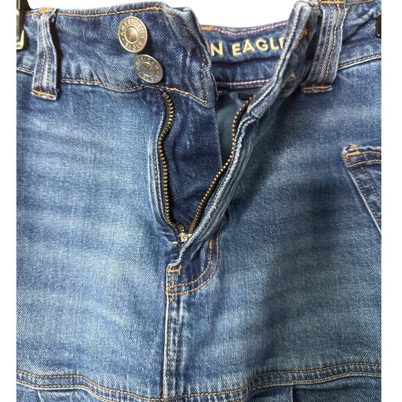 American Eagle x Coco Gauff High-Rise Denim Mini Skirt Size 8 in Blue Denim - Picture 7 of 10